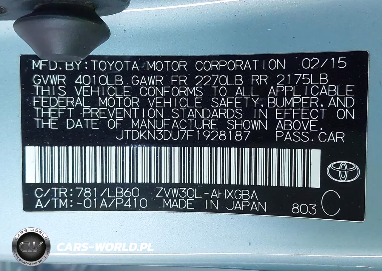 2015 Toyota Prius Four VIN:JTDKN3DU7F1928187 - 9