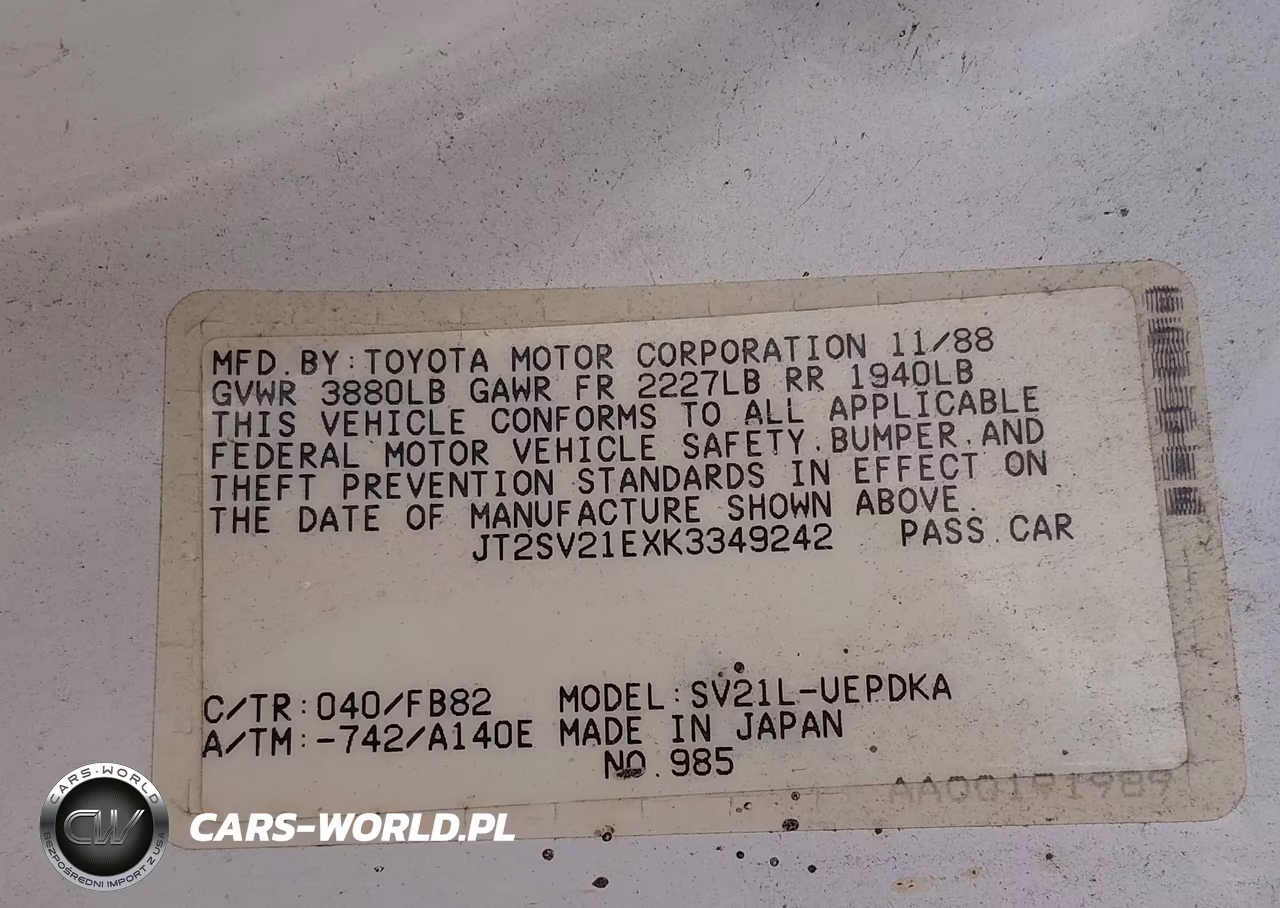 1989 Toyota Camry Dlx VIN:JT2SV21EXK3349242 - 9