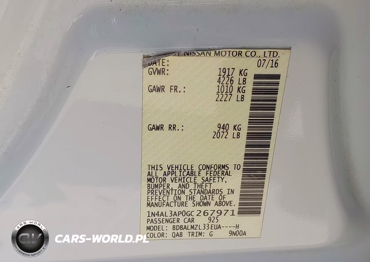 2016 Nissan Altima 2.5 Sv VIN:1N4AL3AP0GC267971 - 9