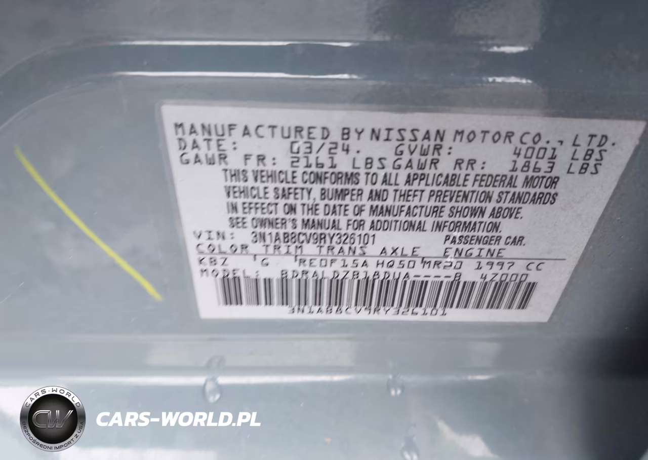 2024 Nissan Sentra Sv Xtronic Cvt VIN:3N1AB8CV9RY326101 - 9