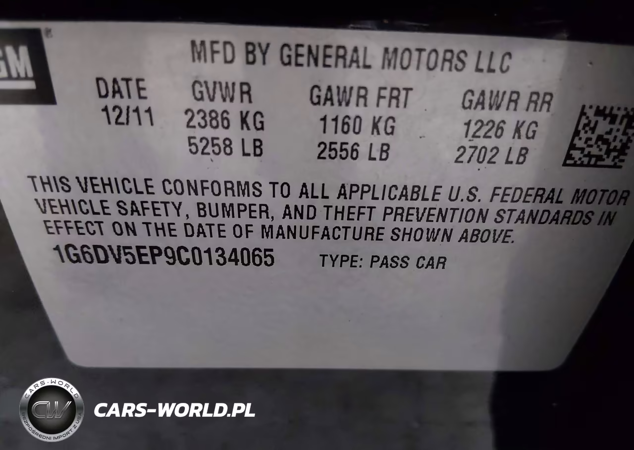 2012 Cadillac Cts-V VIN:1G6DV5EP9C0134065 - 9