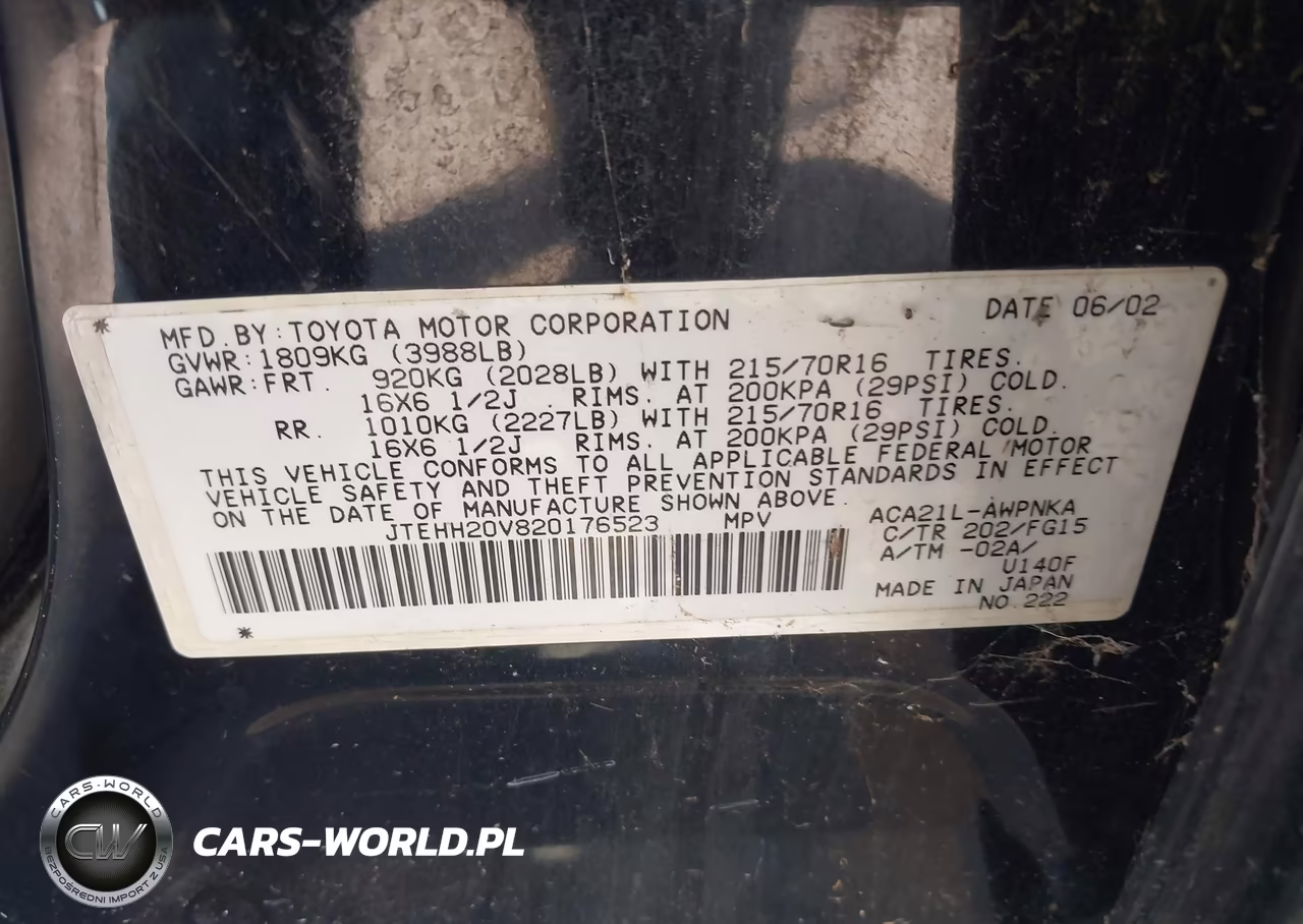 2002 Toyota Rav4 VIN:JTEHH20V820176523 - 9