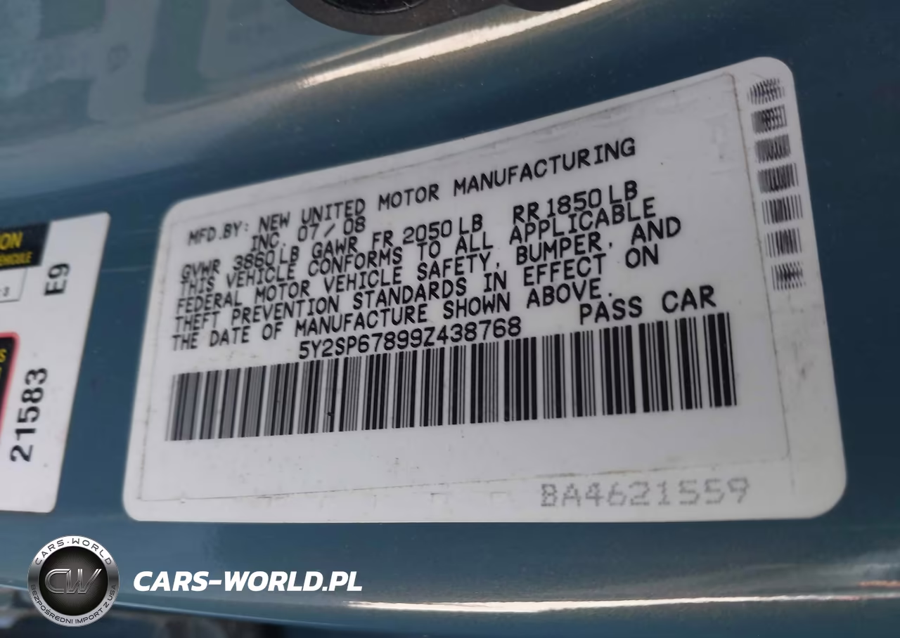2009 Pontiac Vibe VIN:5Y2SP67899Z438768 - 9
