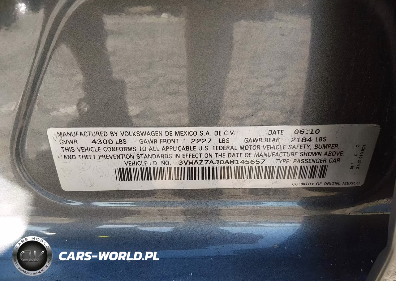 2010 Volkswagen Jetta Limited Edition VIN:3VWAZ7AJ0AM145657 - 9