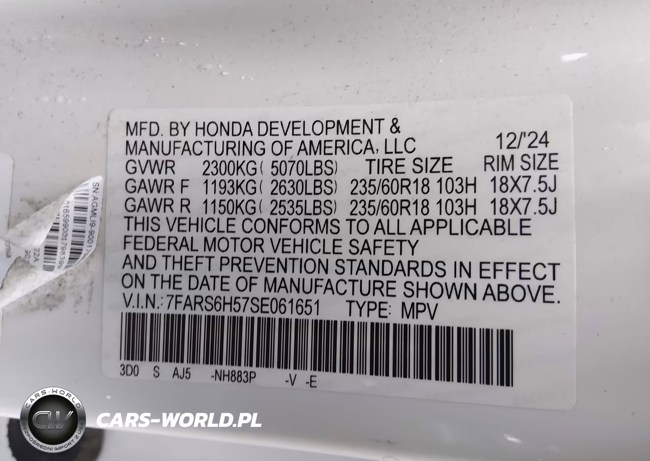 2025 Honda Cr-V Hybrid Sport VIN:7FARS6H57SE061651 - 9