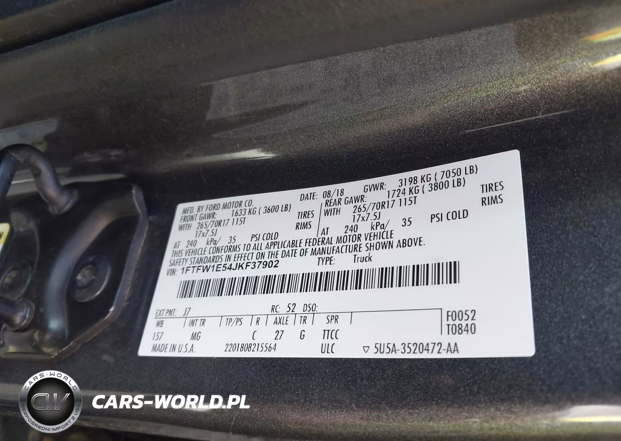 2018 Ford F-150 Xlt VIN:1FTFW1E54JKF37902 - 9