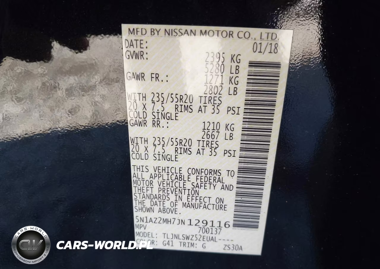 2018 Nissan Murano Platinum VIN:5N1AZ2MH7JN129116 - 9