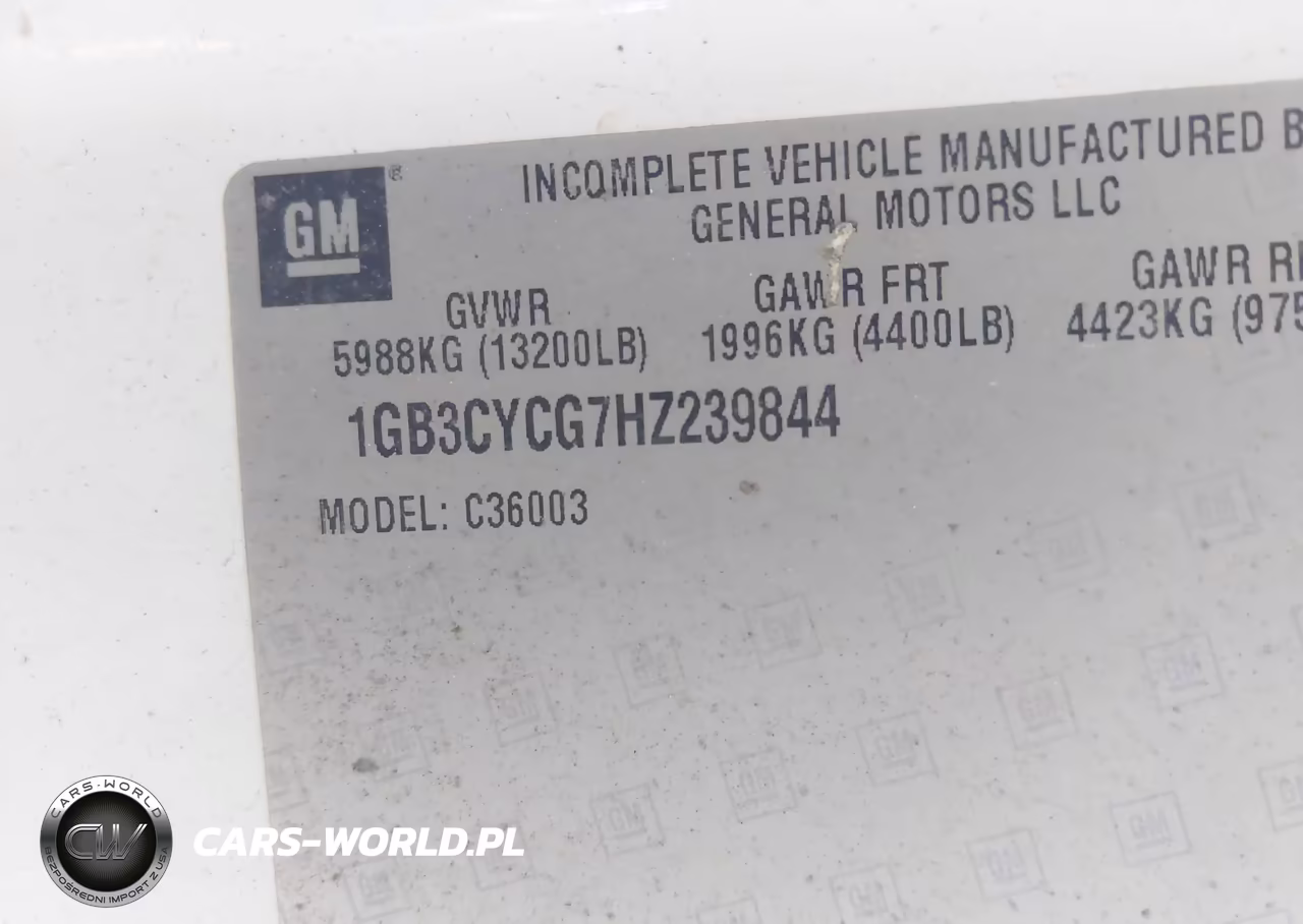 2017 Chevrolet Silverado 3500Hd Chassis Wt VIN:1GB3CYCG7HZ239844 - 8