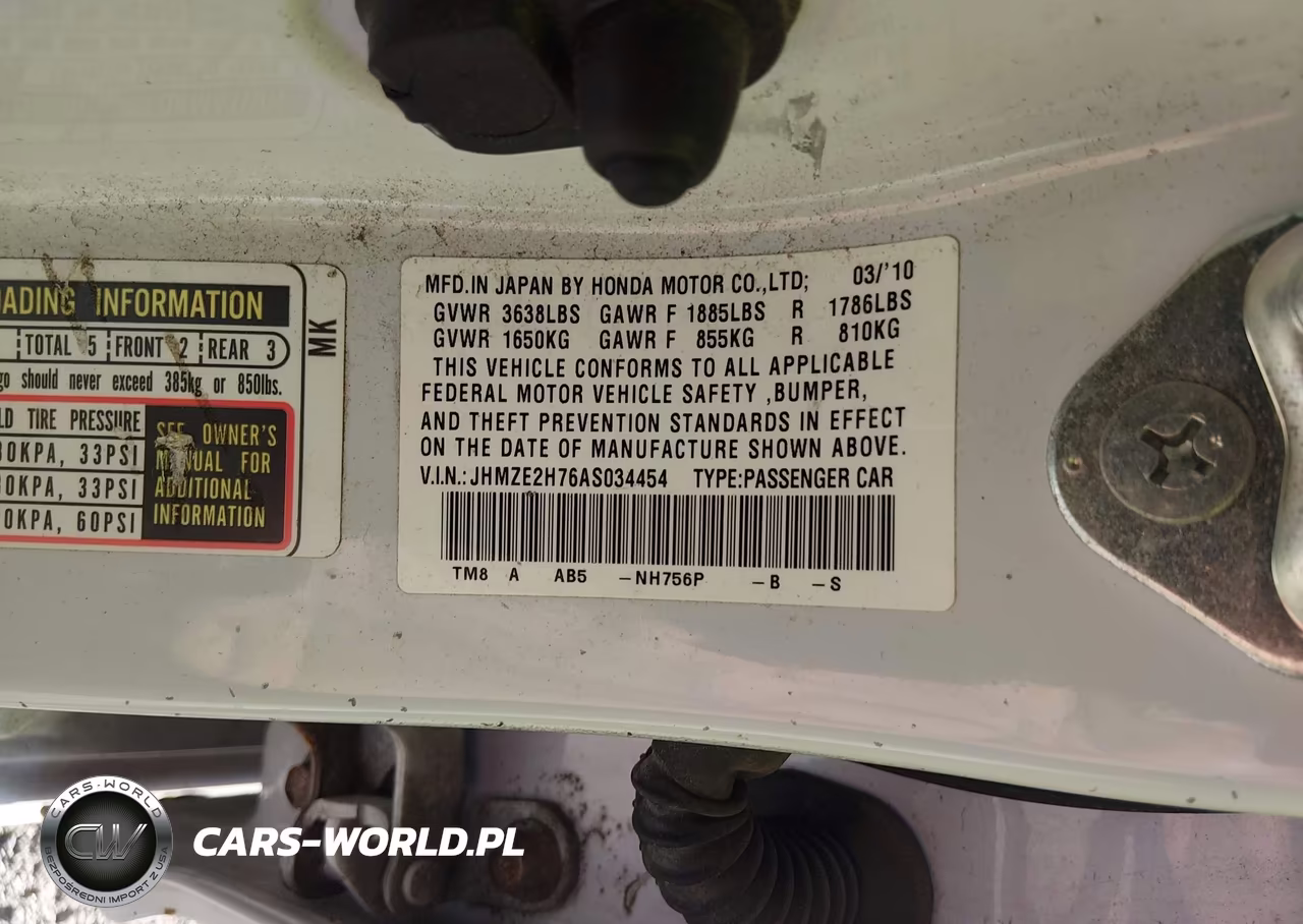 2010 Honda Insight Ex VIN:JHMZE2H76AS034454 - 9