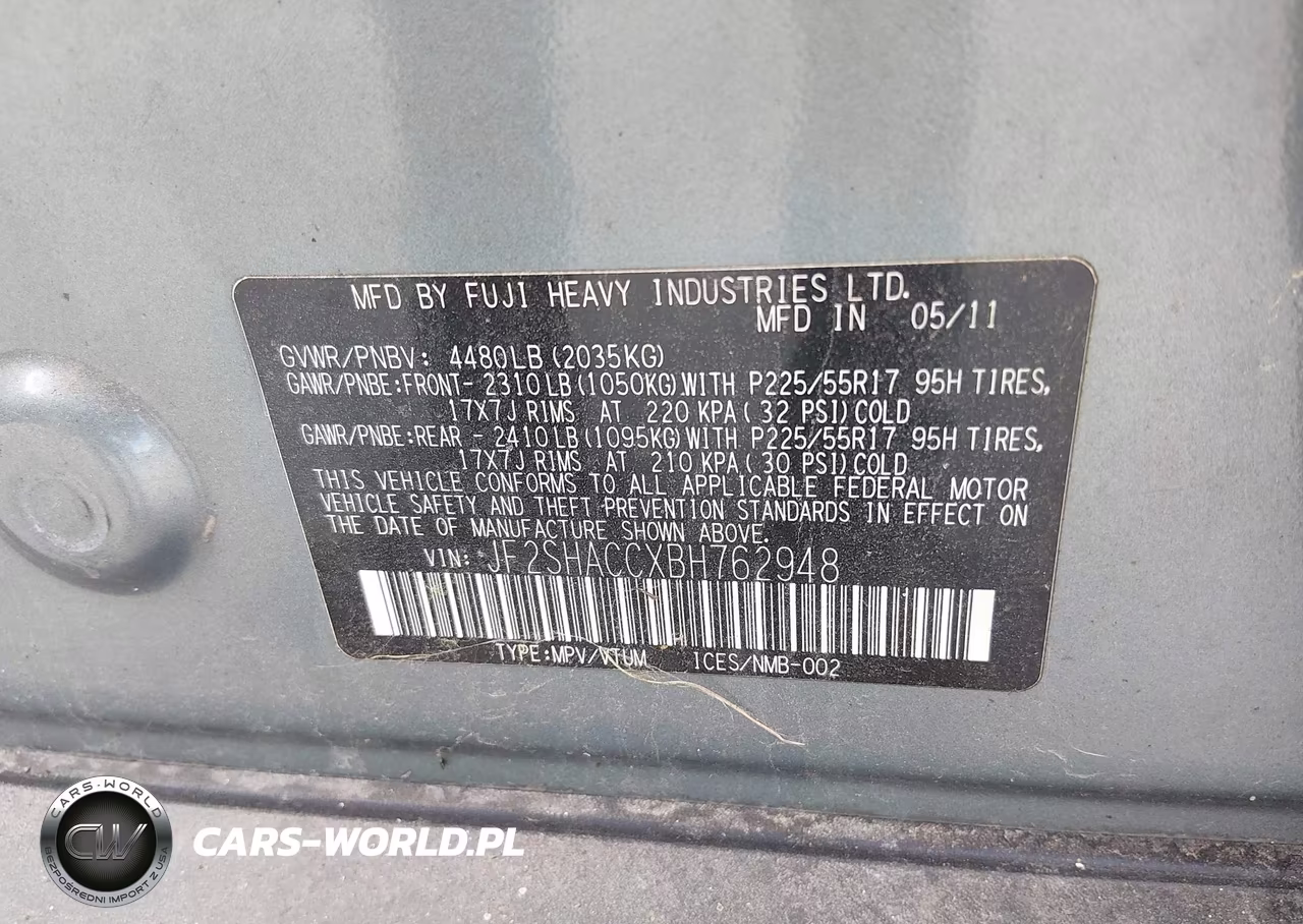 2011 Subaru Forester 2.5X Premium VIN:JF2SHACCXBH762948 - 9