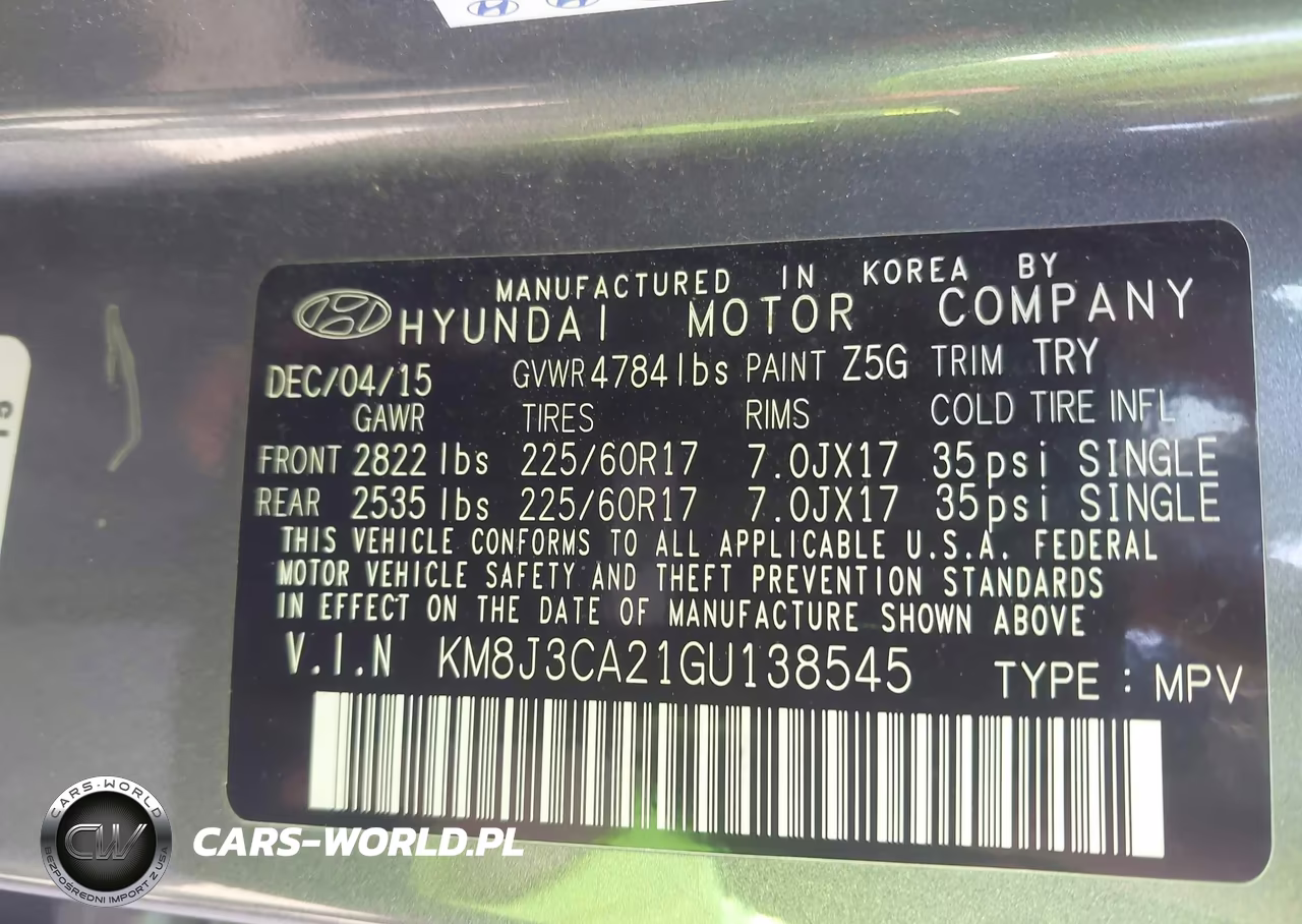 2016 Hyundai Tucson Eco VIN:KM8J3CA21GU138545 - 9