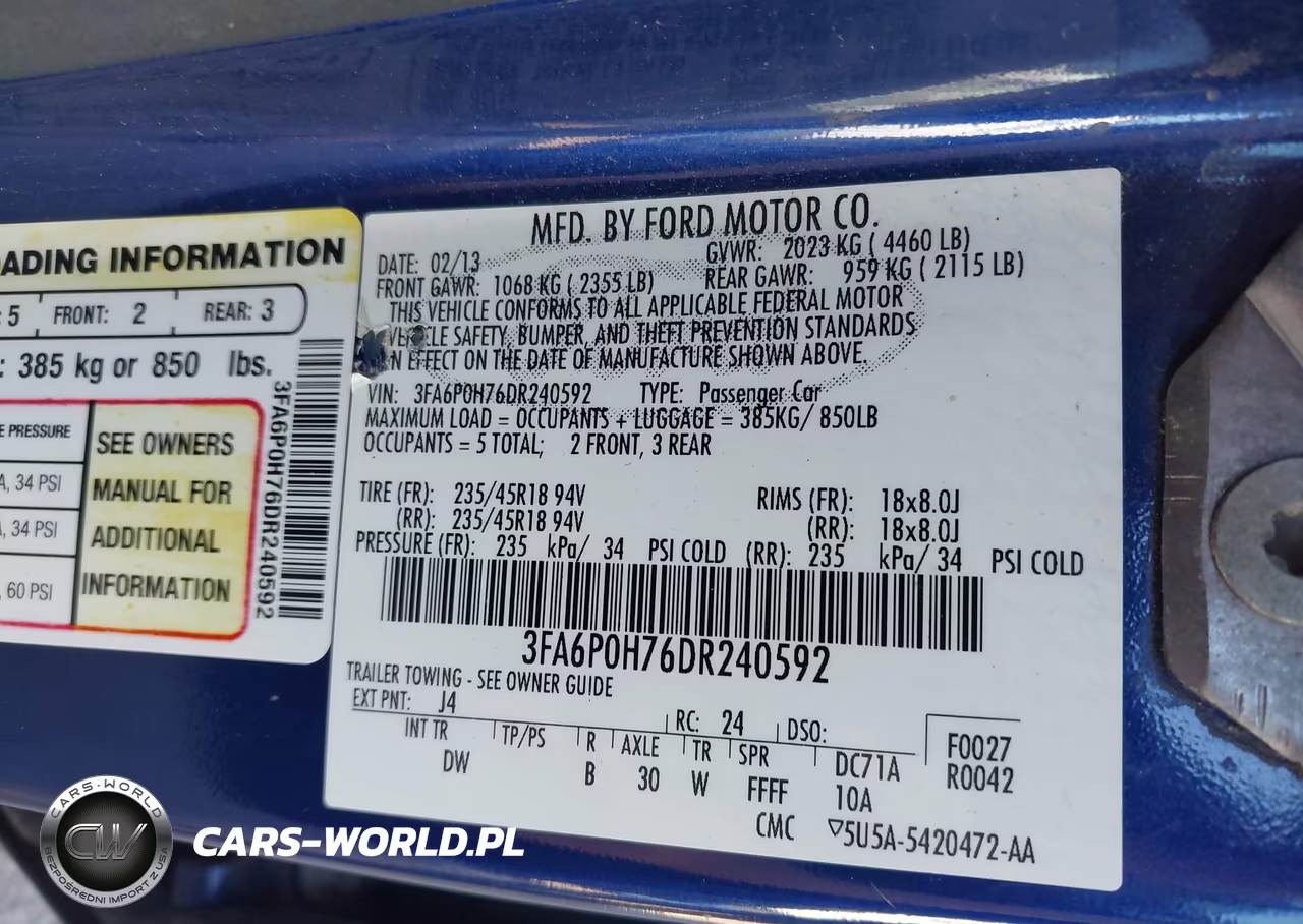 2013 Ford Fusion Se VIN:3FA6P0H76DR240592 - 9