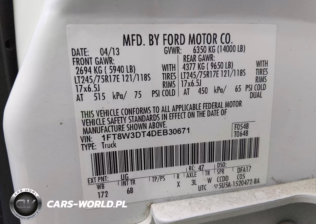 2013 Ford F-350 Lariat VIN:1FT8W3DT4DEB30671 - 8