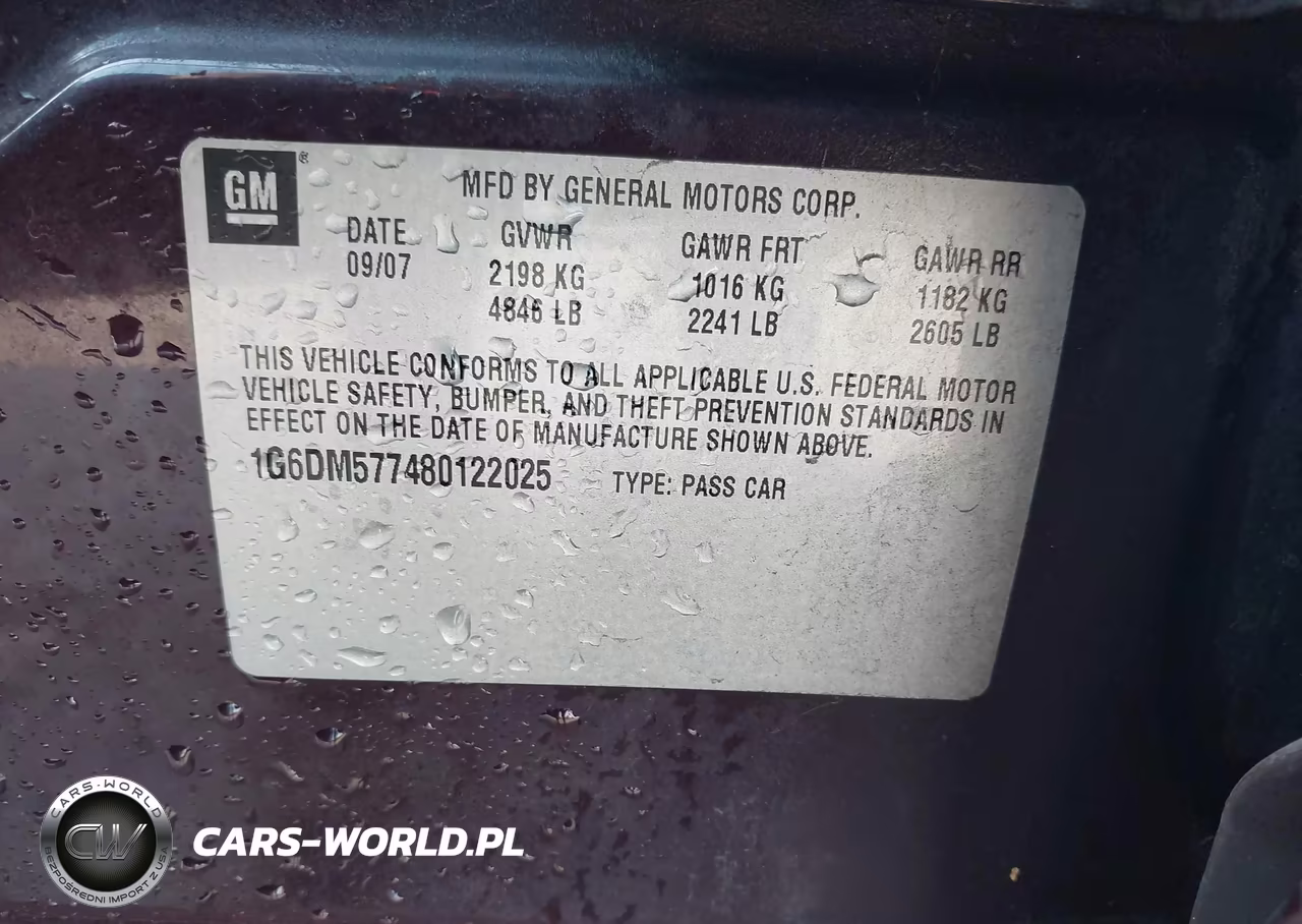 2008 Cadillac Cts Standard VIN:1G6DM577480122025 - 9