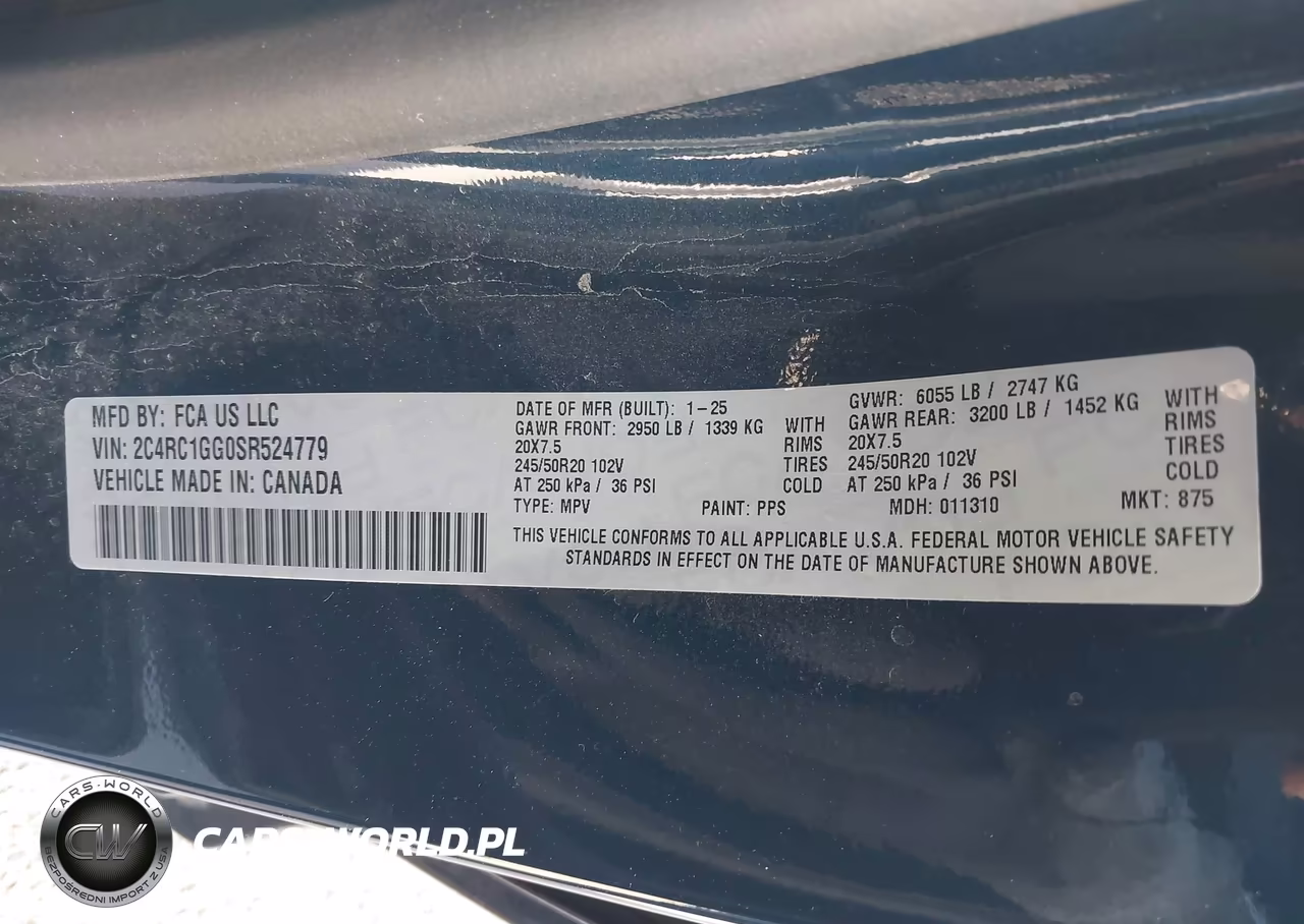 2025 Chrysler Pacifica Limited VIN:2C4RC1GG0SR524779 - 9