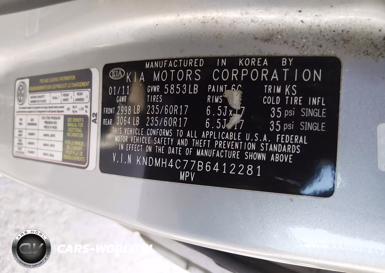 2011 Kia Sedona Ex VIN:KNDMH4C77B6412281 - 9