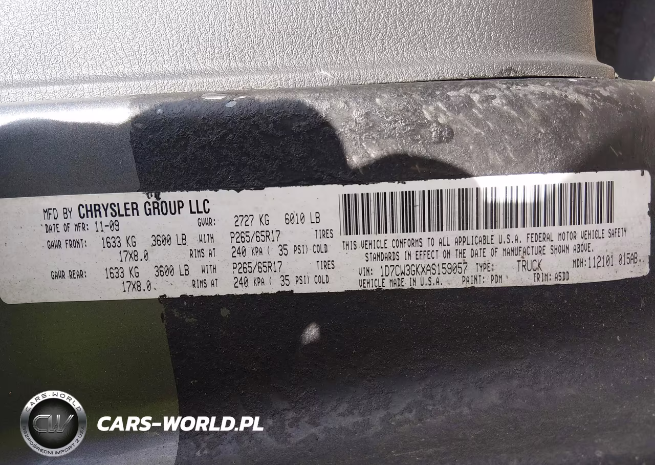 2010 Dodge Dakota Bighorn-Lonestar VIN:1D7CW3GKXAS159057 - 9