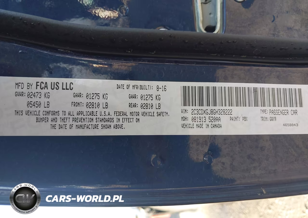 2016 Dodge Charger R-T Scat Pack VIN:2C3CDXGJ8GH328222 - 9