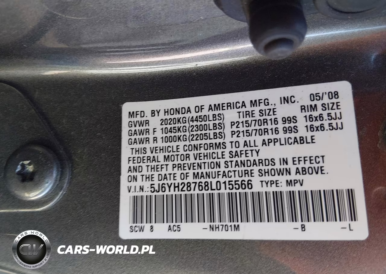 2008 Honda Element Ex VIN:5J6YH28768L015566 - 9