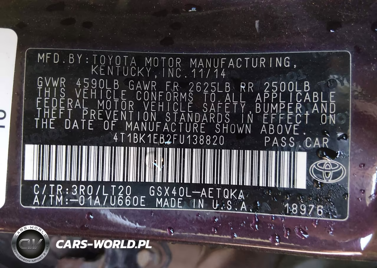 2015 Toyota Avalon VIN:4T1BK1EB2FU138820 - 9