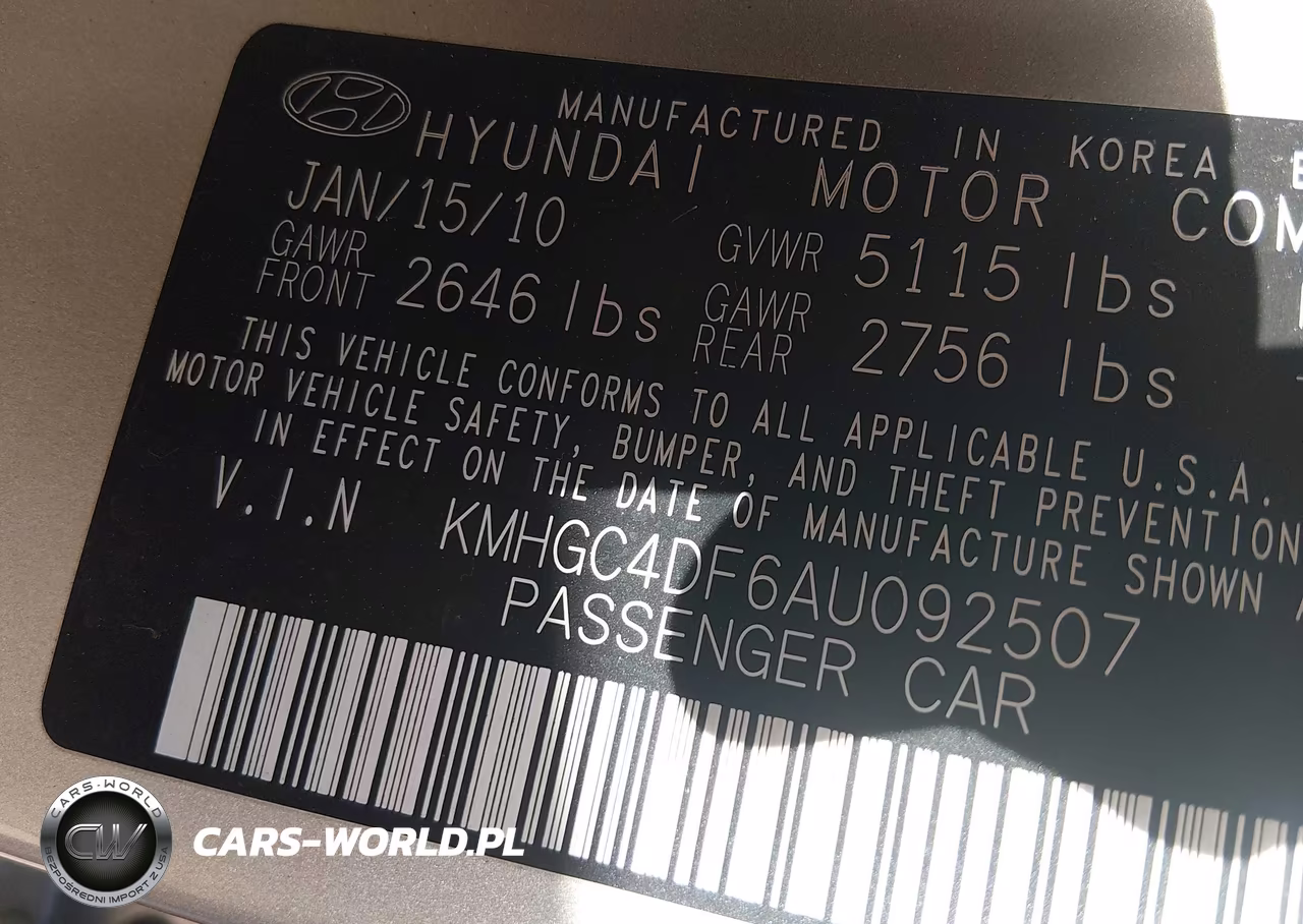 2010 Hyundai Genesis 4.6 VIN:KMHGC4DF6AU092507 - 9