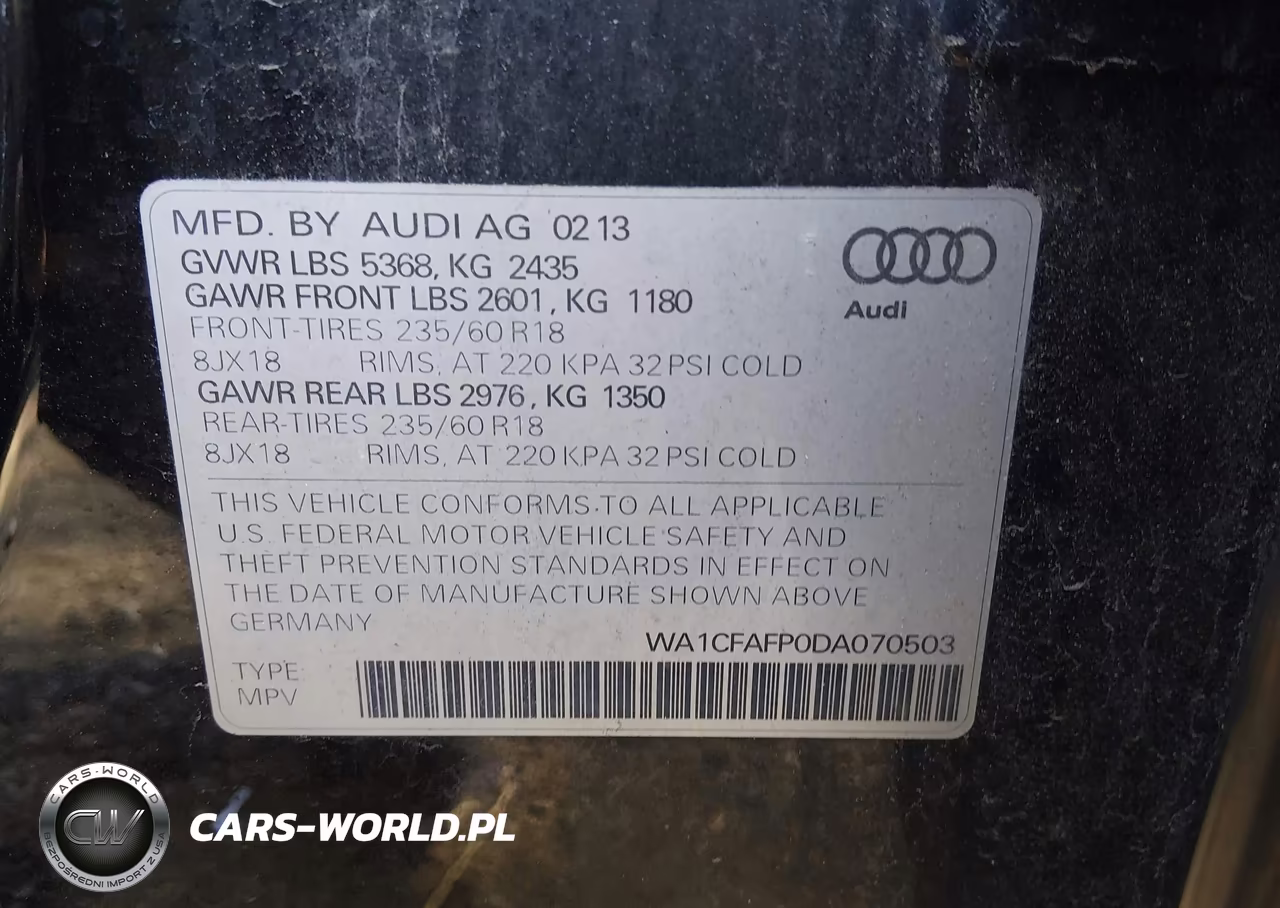 2013 Audi Q5 2.0T Premium VIN:WA1CFAFP0DA070503 - 9