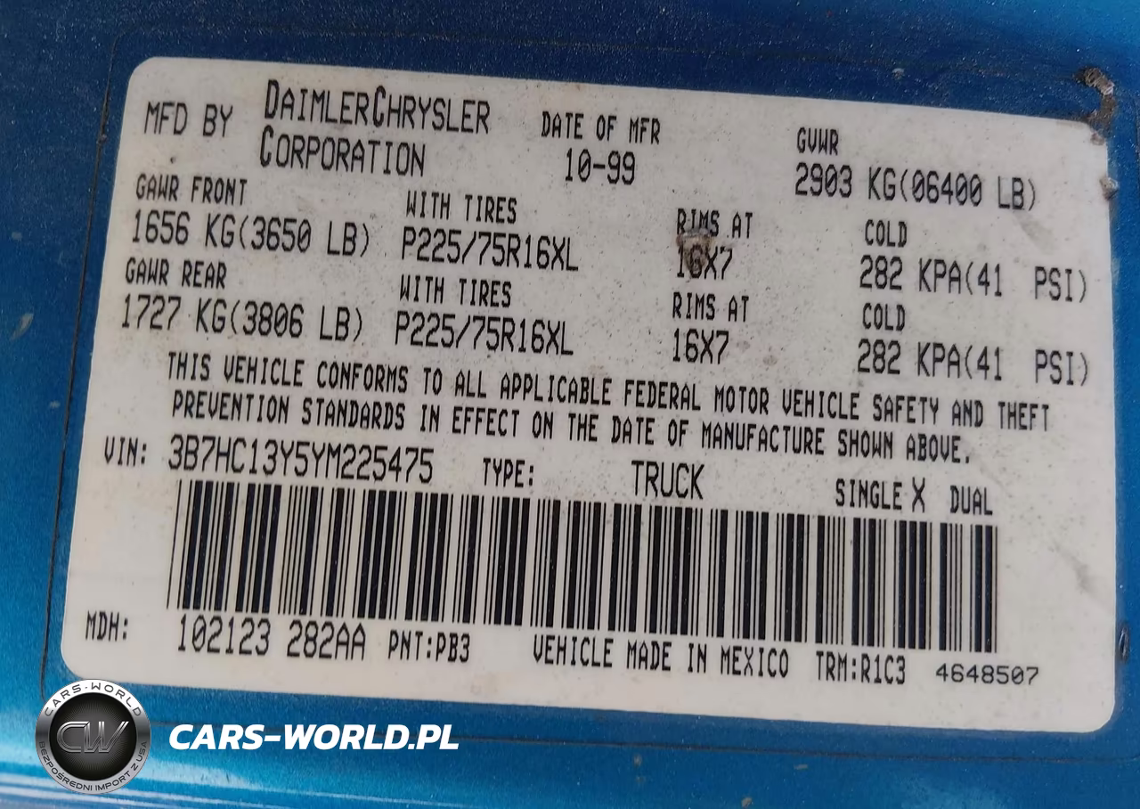2000 Dodge Ram 1500 St VIN:3B7HC13Y5YM225475 - 9