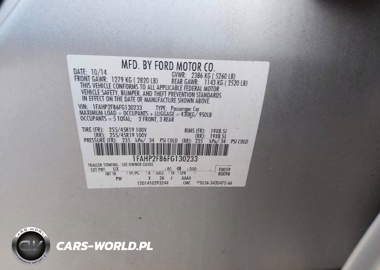 2015 Ford Taurus Limited VIN:1FAHP2F86FG130233 - 9