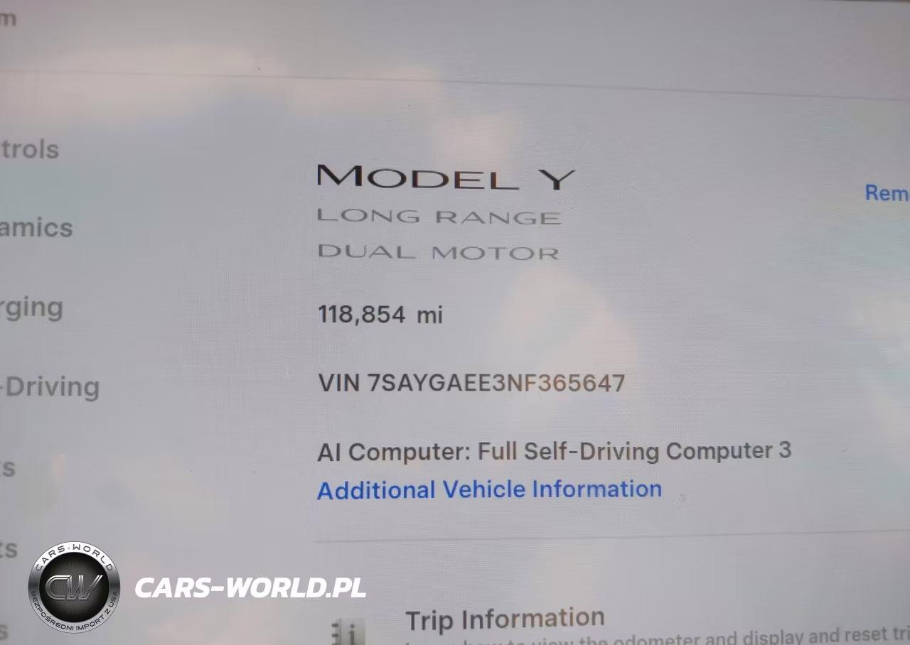 2022 Tesla Model Y Long Range Dual Motor All-Wheel Drive VIN:7SAYGAEE3NF365647 - 15