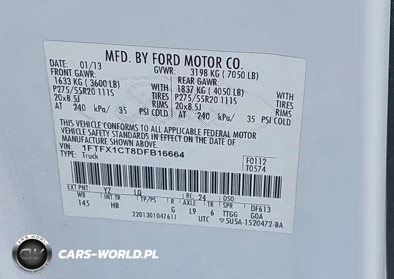 2013 Ford F-150 Lariat VIN:1FTFX1CT8DFB16664 - 9