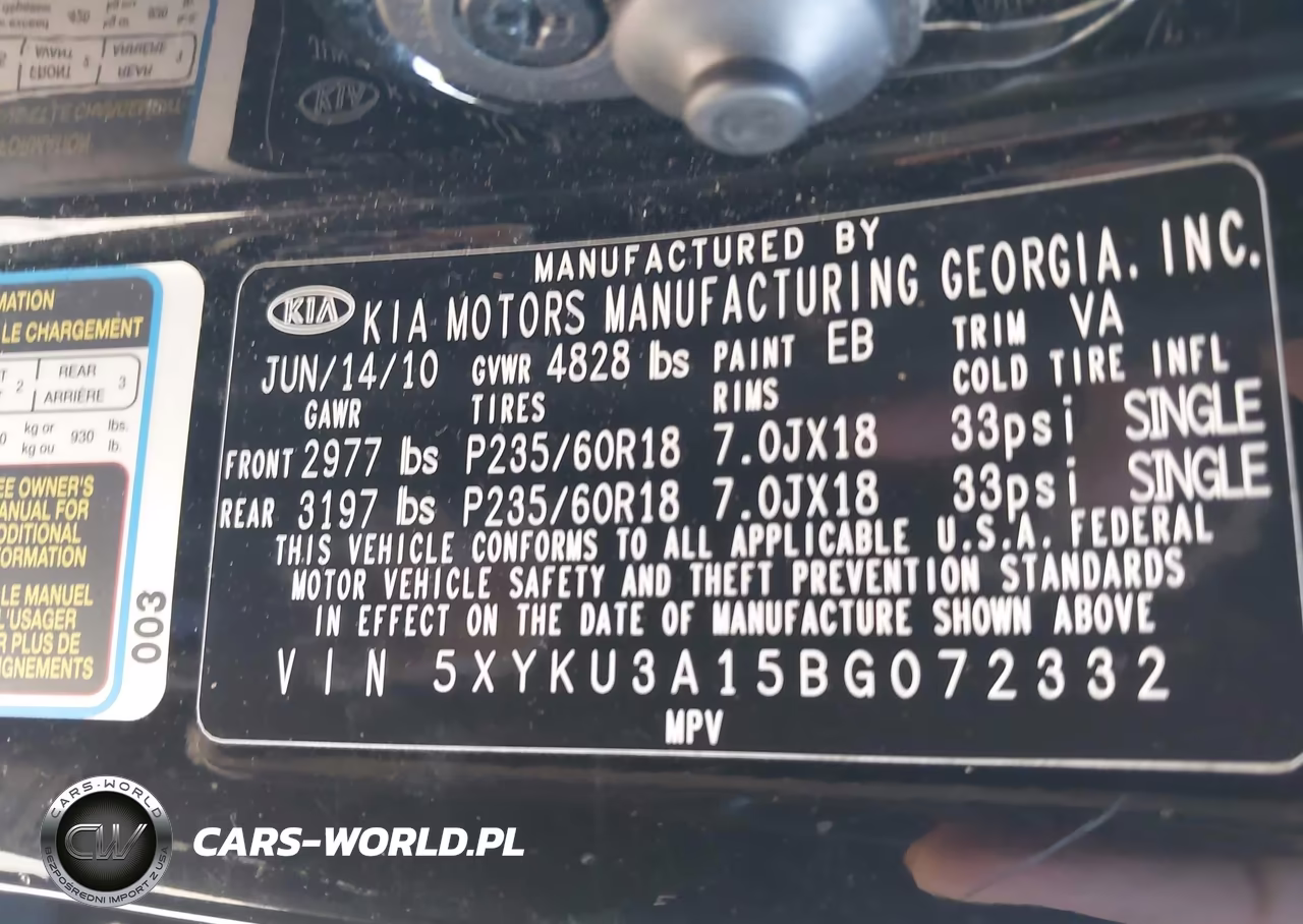 2011 Kia Sorento Ex VIN:5XYKU3A15BG072332 - 9