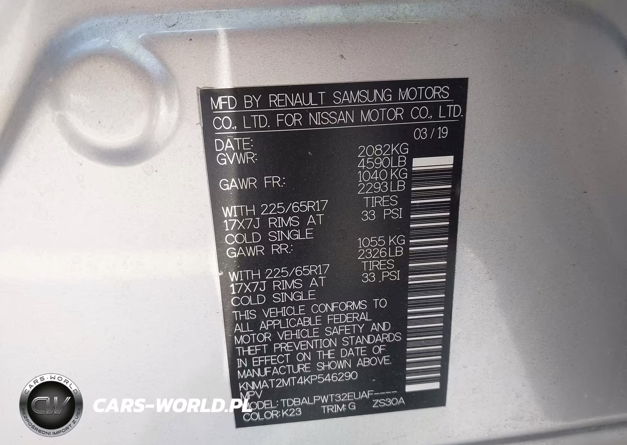 2019 Nissan Rogue S VIN:KNMAT2MT4KP546290 - 9