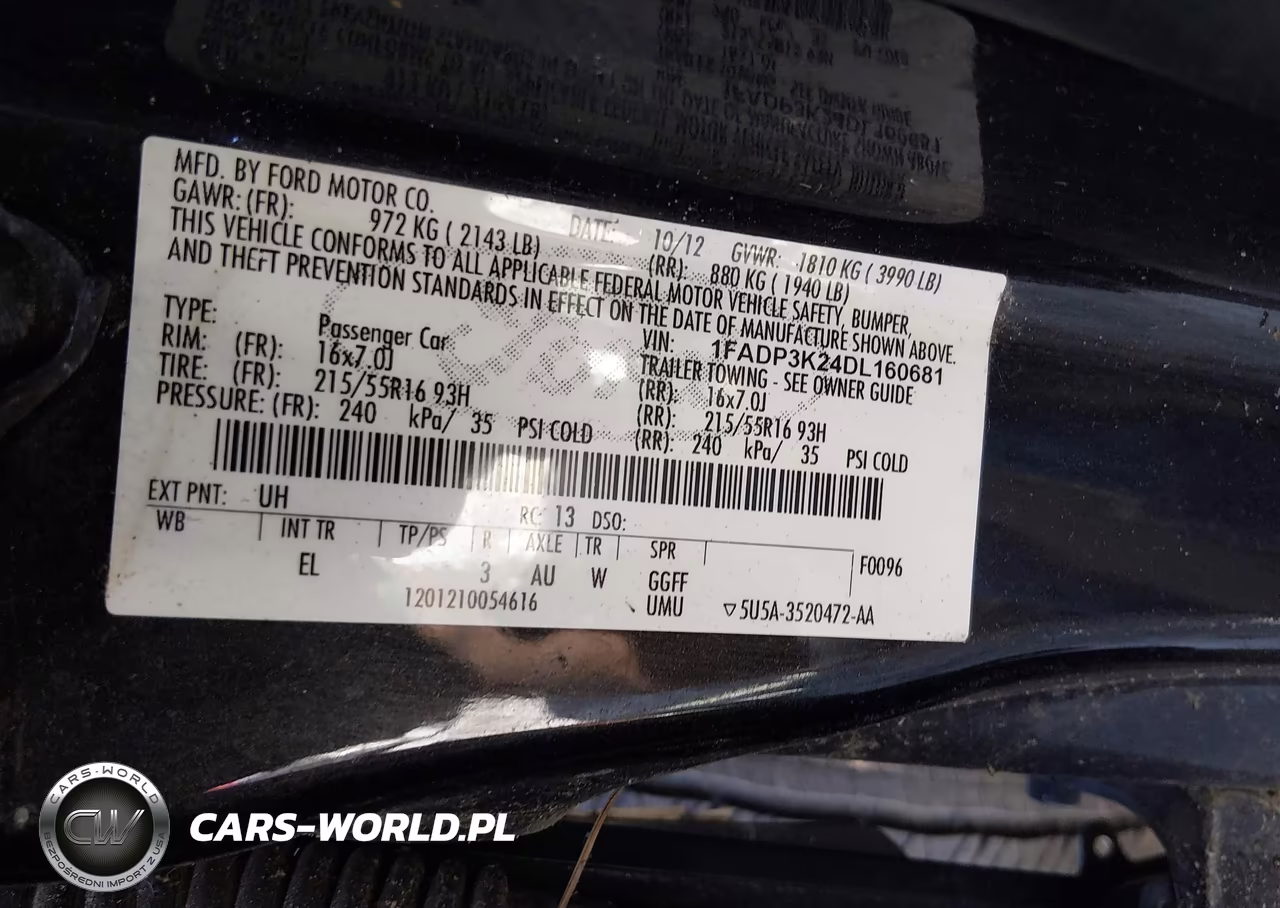 2013 Ford Focus Se VIN:1FADP3K24DL160681 - 9