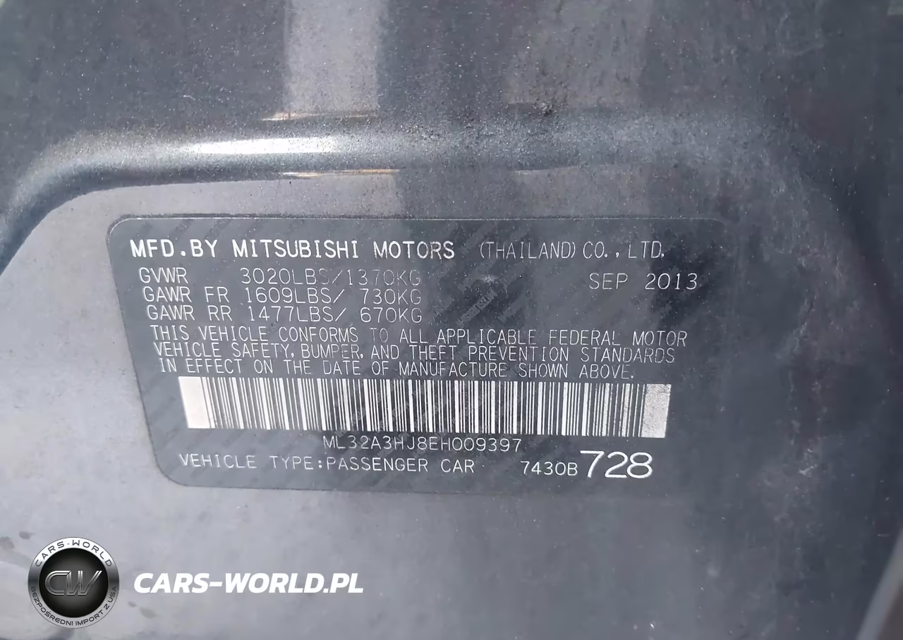 2014 Mitsubishi Mirage De VIN:ML32A3HJ8EH009397 - 9