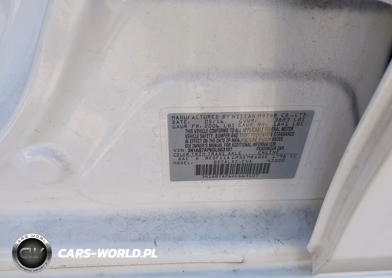 2016 Nissan Sentra Sv VIN:3N1AB7AP6GL663107 - 9