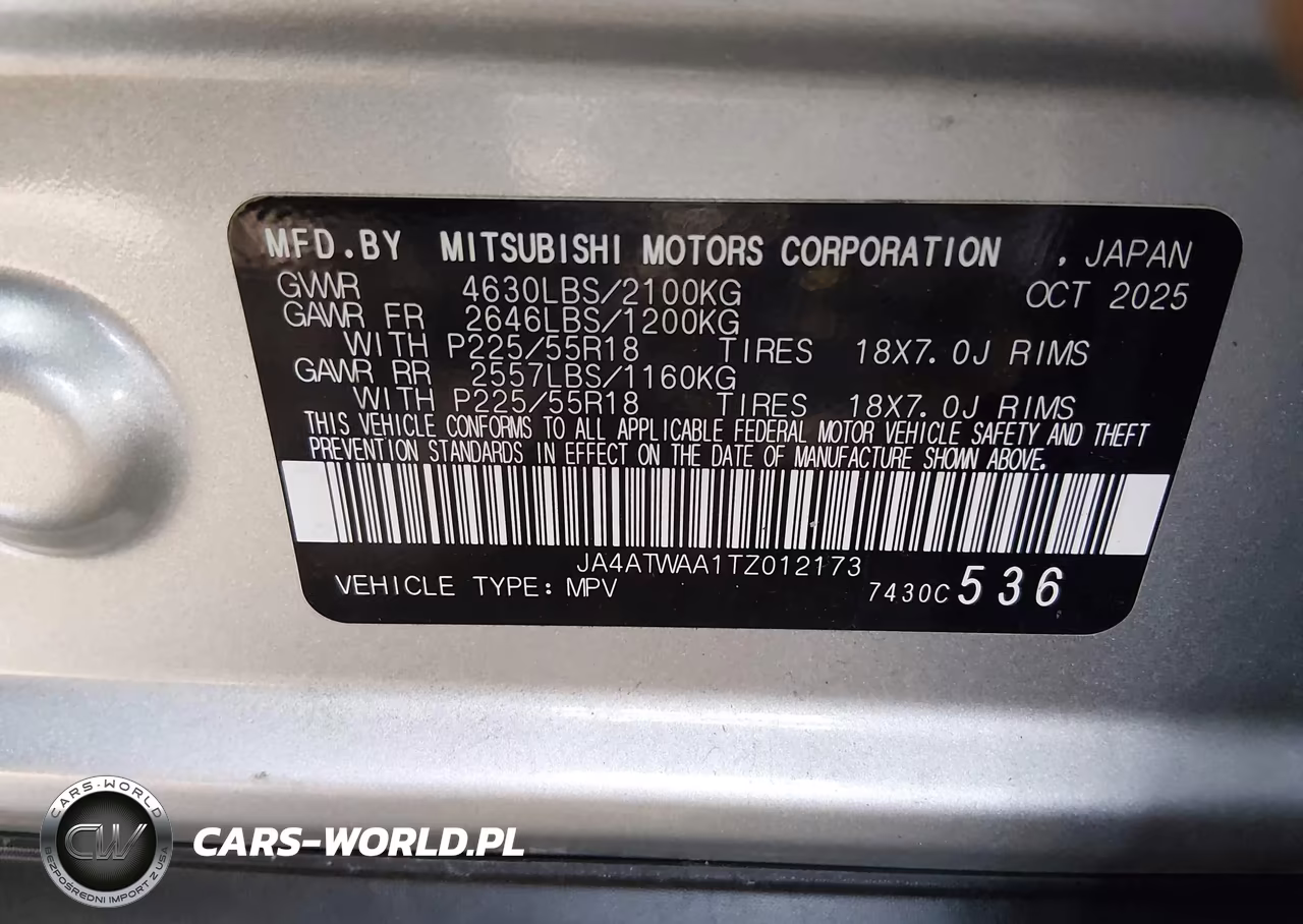 2026 Mitsubishi Eclipse Cross Black Edition S-Awc-Se S-Awc-Sel S-Awc VIN:JA4ATWAA1TZ012173 - 9