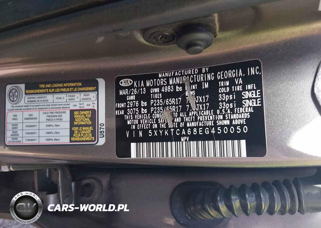 2014 Kia Sorento Lx VIN:5XYKTCA68EG450050 - 9