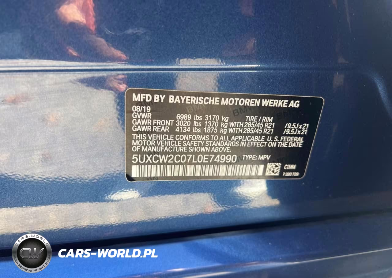 2020 BMW X7 xDrive40I VIN:5UXCW2C07L0E74990 - 9