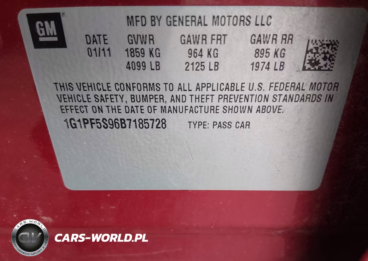 2011 Chevrolet Cruze 1Lt VIN:1G1PF5S96B7185728 - 9