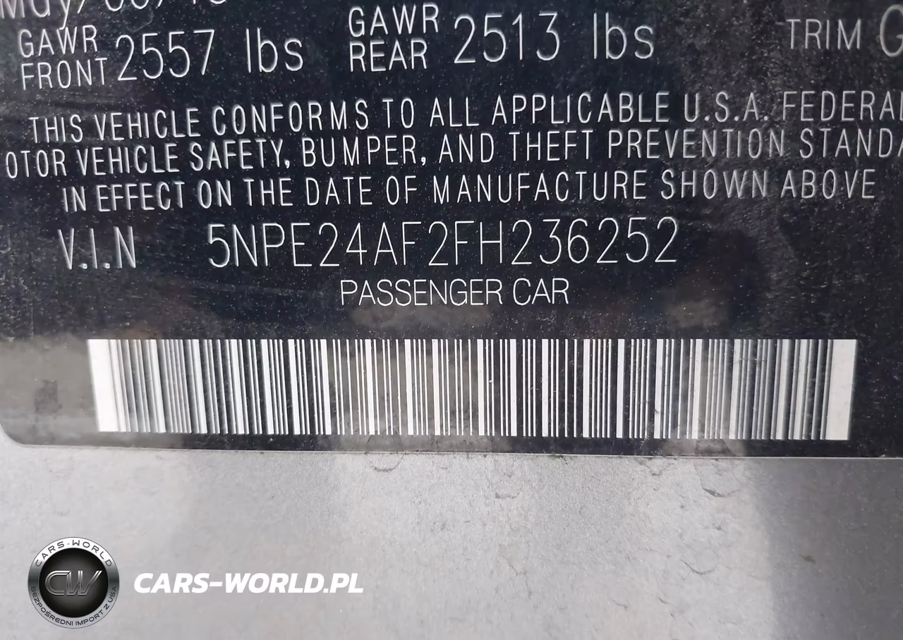 2015 Hyundai Sonata Se VIN:5NPE24AF2FH236252 - 9