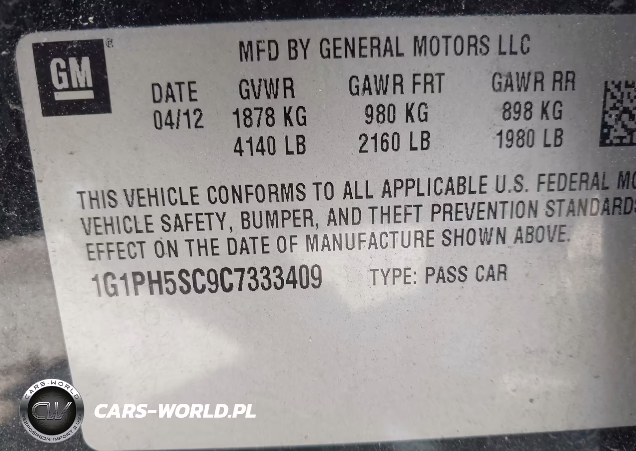 2012 Chevrolet Cruze Ltz VIN:1G1PH5SC9C7333409 - 9