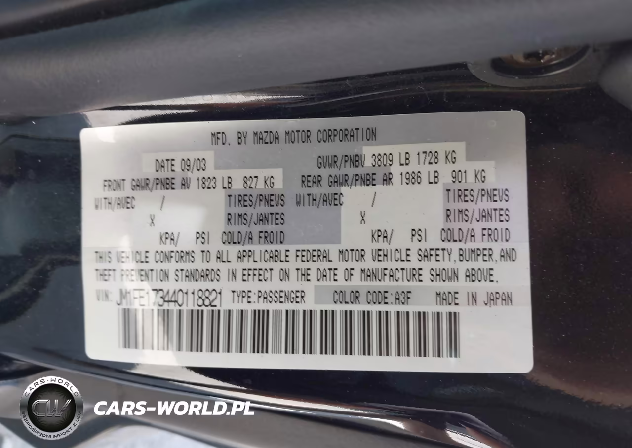 2004 Mazda Rx-8 6 Speed Manual VIN:JM1FE173440118821 - 9