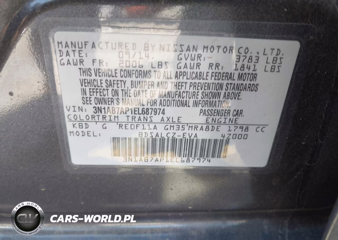 2014 Nissan Sentra S VIN:3N1AB7AP1EL687974 - 9