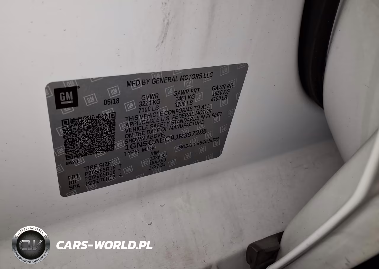 2018 Chevrolet Tahoe Ls VIN:1GNSCAEC9JR357285 - 9