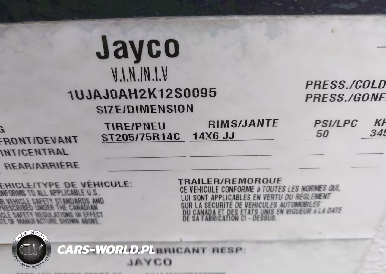 2019 Jayco Pop Up Trailer VIN:1UJAJ0AH2K12S0095 - 9