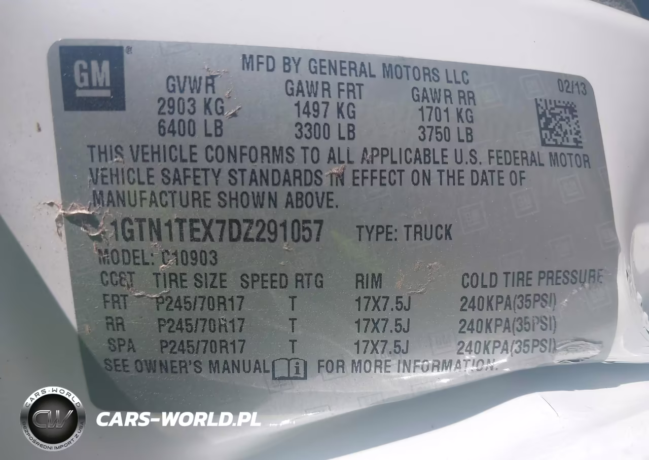 2013 GMC Sierra 1500 Work Truck VIN:1GTN1TEX7DZ291057 - 9