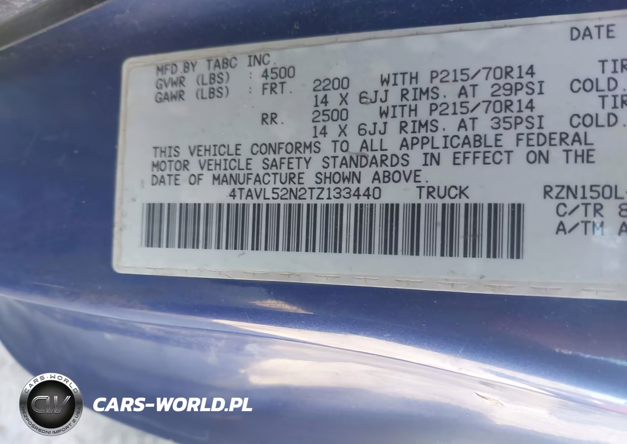 1996 Toyota Tacoma Xtracab VIN:4TAVL52N2TZ133440 - 9