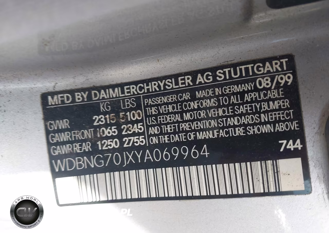 2000 Mercedes-Benz S 430 VIN:WDBNG70JXYA069964 - 9