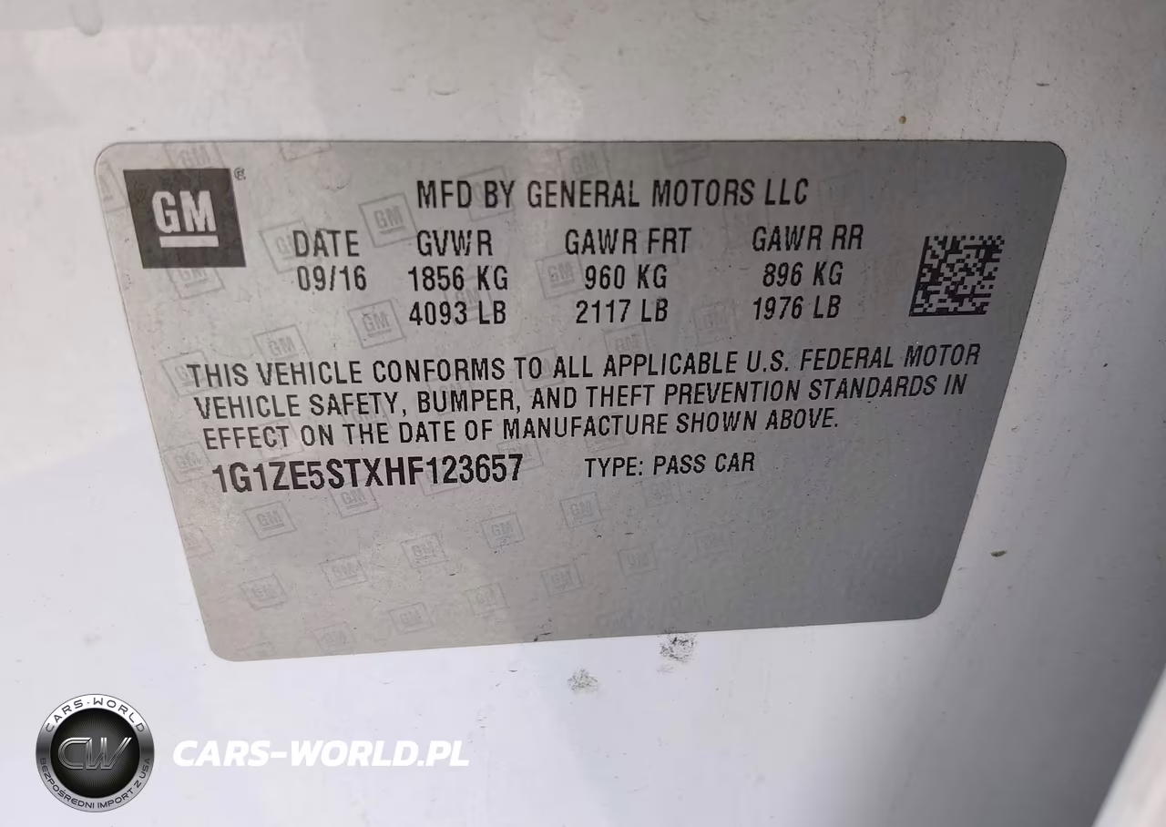 2017 CHEVROLET MALIBU VIN:1G1ZE5STXHF123657 - 9