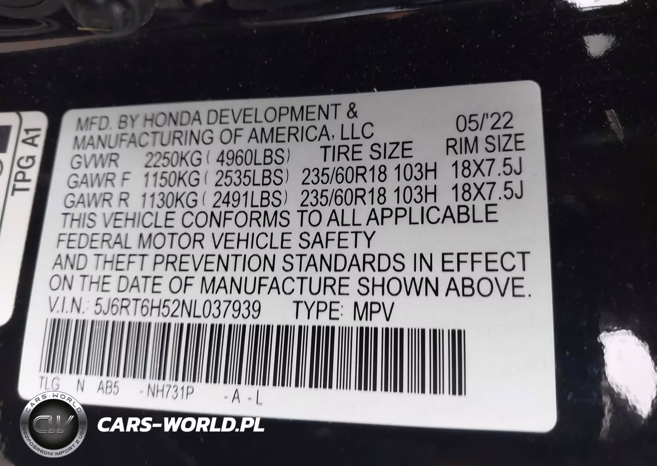 2022 Honda Cr-V Hybrid Ex VIN:5J6RT6H52NL037939 - 9